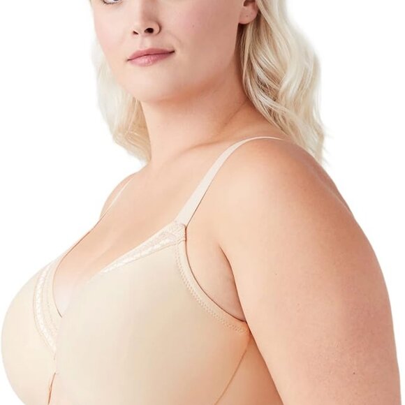 Wacoal Plus Size Perfect Primer Front Close Underwire Bra 855313 Sand 36DDD NWT - Picture 4 of 4
